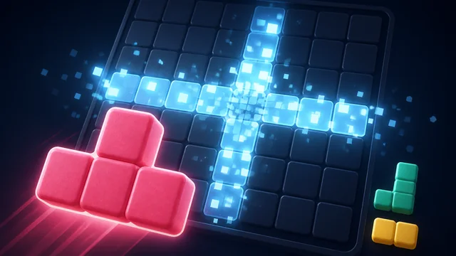 ブロックを空きマスへぴったり収めるブロックフィット