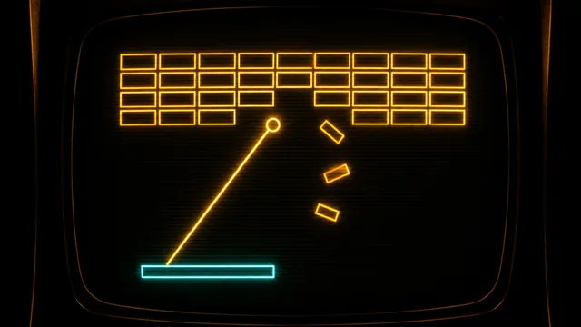 ネオンブロック崩しのプレイ画面